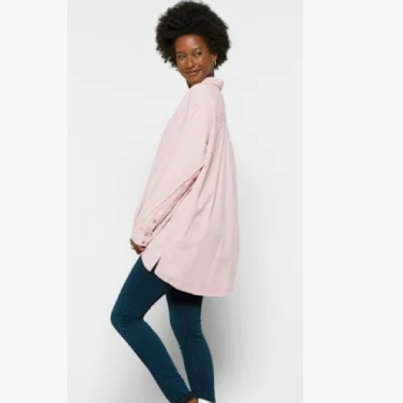 Free People Oxford Dreams Cotton Button-up Shirt   50% OFF - Picture 2 of 8